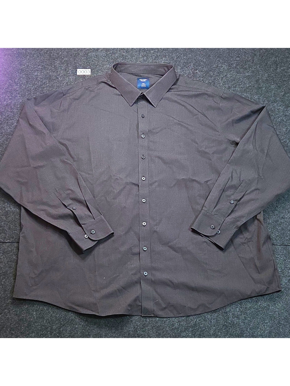 UNTUCKit Fit by DXL Men’s 4XLT Gray Solid Cotton Wrinkle-Free Dress Shirt